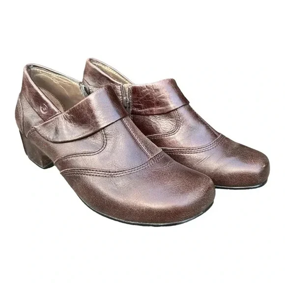 JOSEF SEIBEL Leather Ankle Bootie Women’s Size US 6 - 6.5 Brown vintage slip ons - Picture 1 of 12